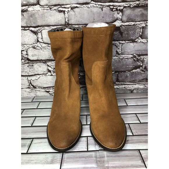 Steve Madden Nalani Brown Suede Leather Western Heel Boots Women Sz 11M US/42EU - Picture 12 of 15